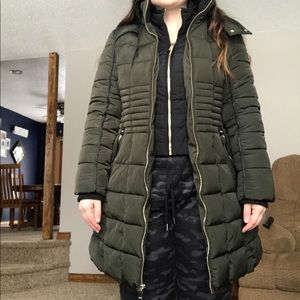 Emerald green winter coat